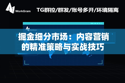  掘金细分市场：内容营销的精准策略与实战技巧