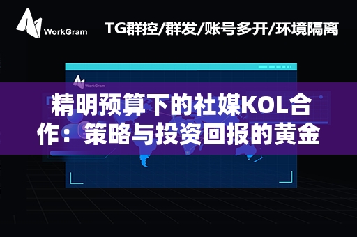  精明预算下的社媒KOL合作：策略与投资回报的黄金平衡