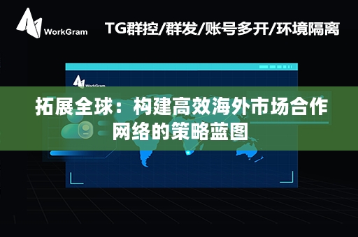  拓展全球：构建高效海外市场合作网络的策略蓝图