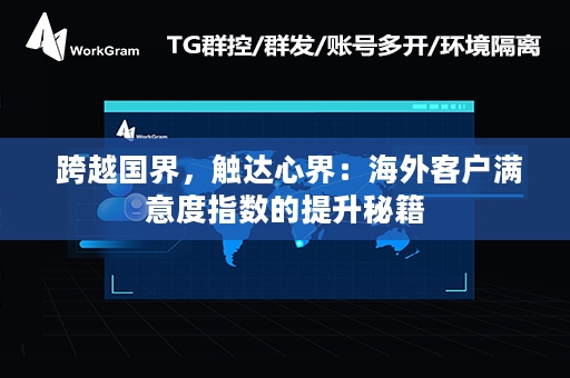  跨越国界，触达心界：海外客户满意度指数的提升秘籍