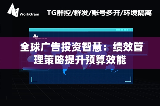  全球广告投资智慧：绩效管理策略提升预算效能