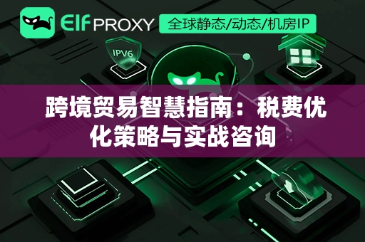  跨境贸易智慧指南：税费优化策略与实战咨询