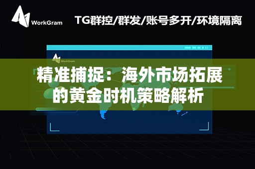  精准捕捉：海外市场拓展的黄金时机策略解析