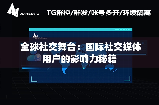  全球社交舞台：国际社交媒体用户的影响力秘籍