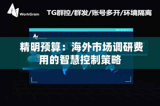  精明预算：海外市场调研费用的智慧控制策略